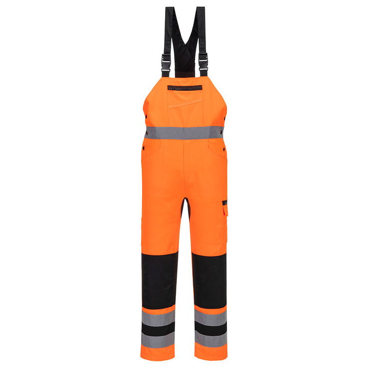 Pantaloni cu pieptar WX2 Eco Stretch - Portocaliu/Negru