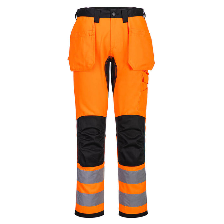 WX2 Pantaloni Stretch Hi-Vis Buzunar Holster - Portocaliu/Negru