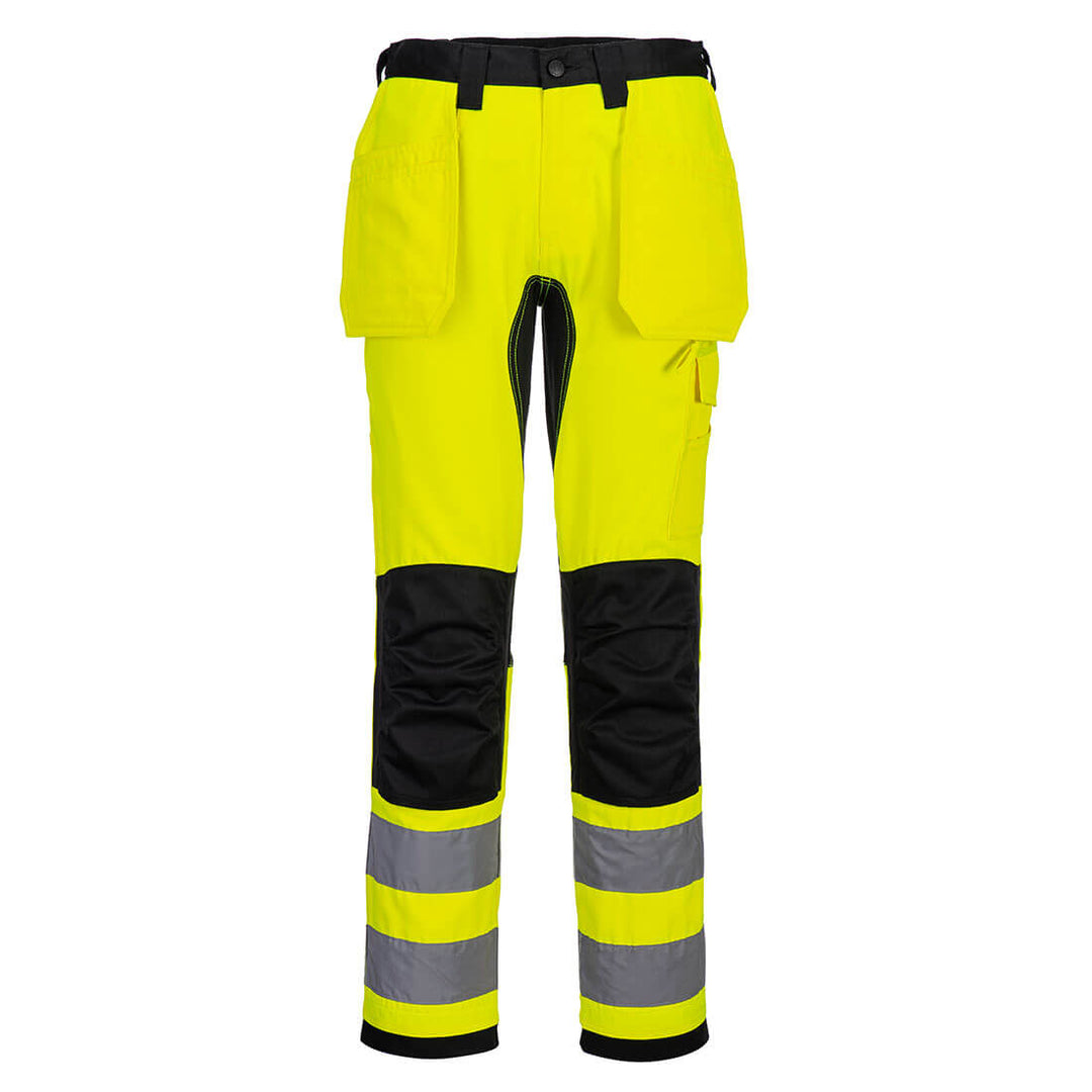 WX2 Pantaloni Stretch Hi-Vis Buzunar Holster - Galben/Negru