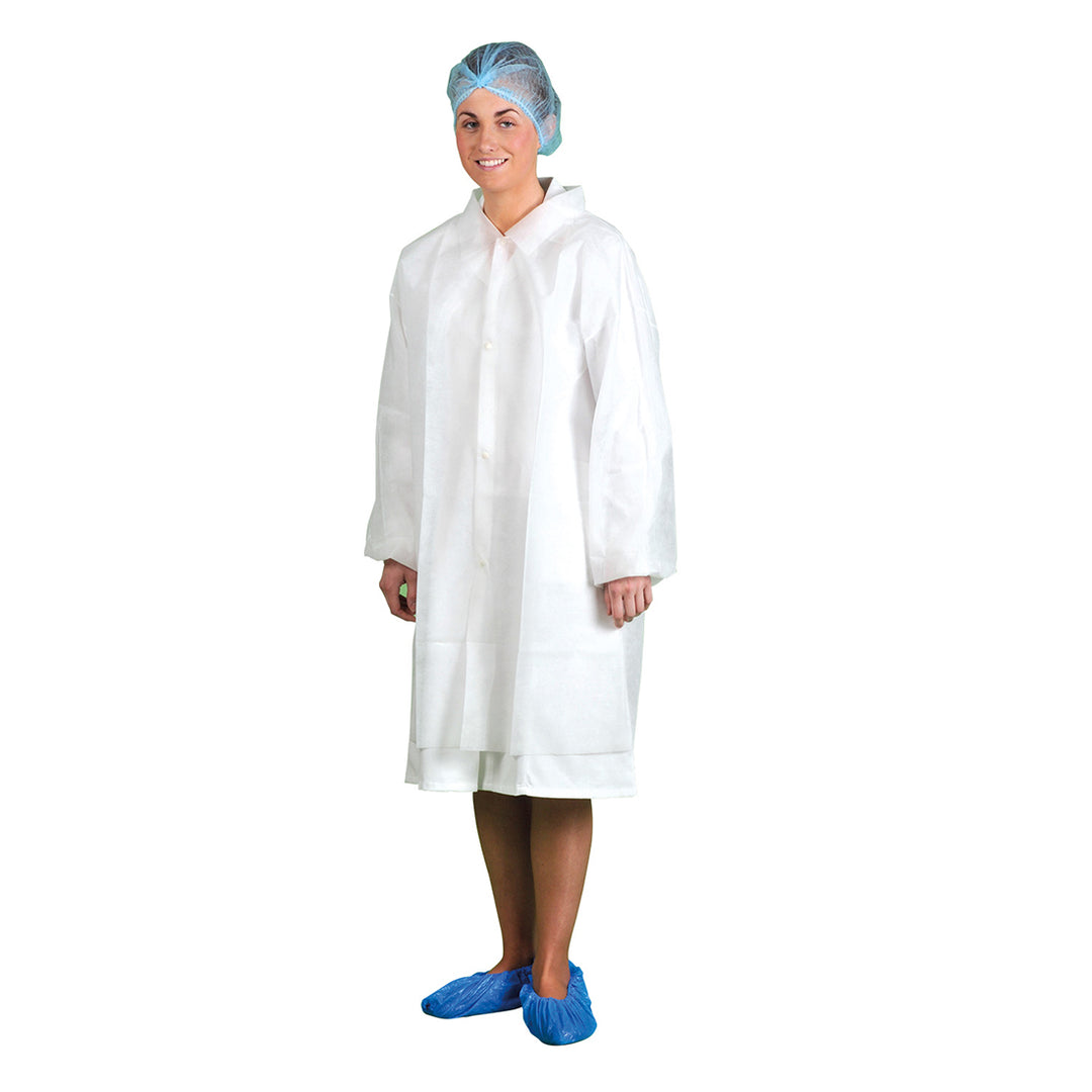 Halat de unică folosință pentru vizitatori PP (PK200) - Alb