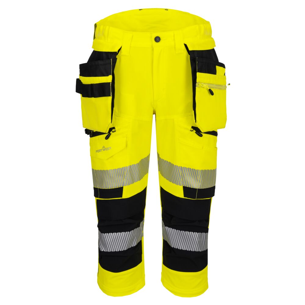 Pantaloni pirat DX4 Hi-Vis - Galben/Negru