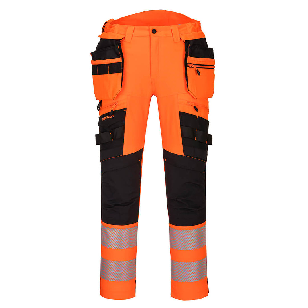 Pantaloni de buzunar cu toc detașabil DX4 Hi-Vis Hi-Vis Holster detașabil - Portocaliu/Negru