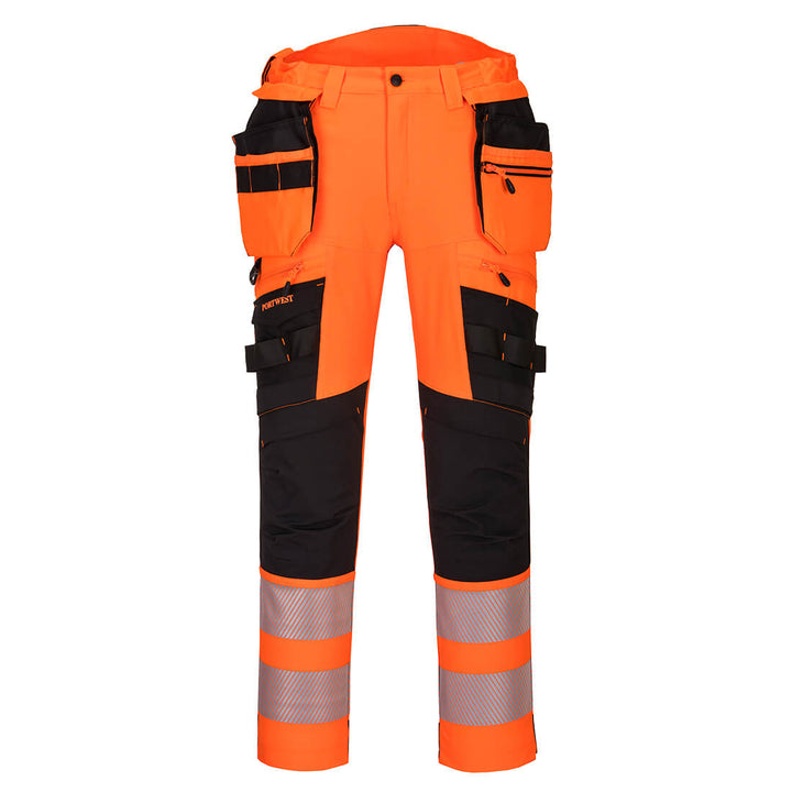 Pantaloni de buzunar cu toc detașabil DX4 Hi-Vis Hi-Vis Holster detașabil - Portocaliu/Negru