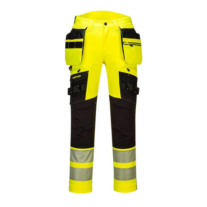 Pantaloni de buzunar cu toc detașabil DX4 Hi-Vis Hi-Vis Holster detașabil - Galben/Negru