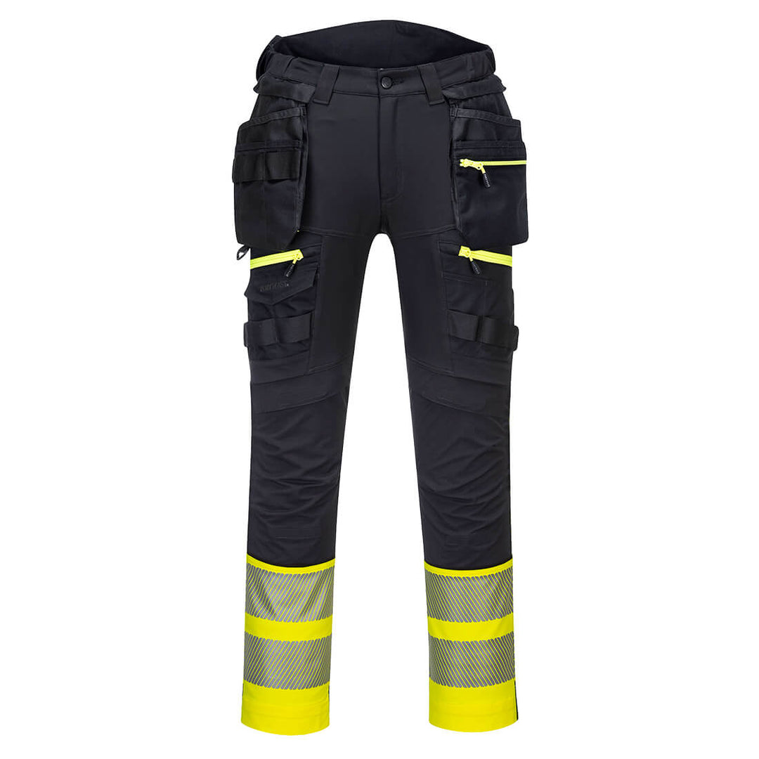 DX4 Pantaloni cu Buzunare Holster Detasabile Hi Vis Clasa 1 - Galben/Negru