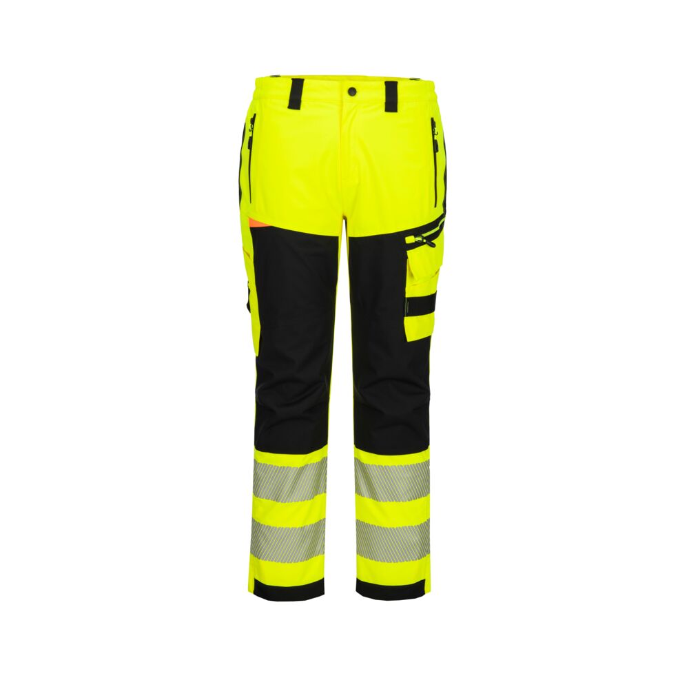 PW2 Pantaloni cu Bretele Hi-Vis - Galben/Negru