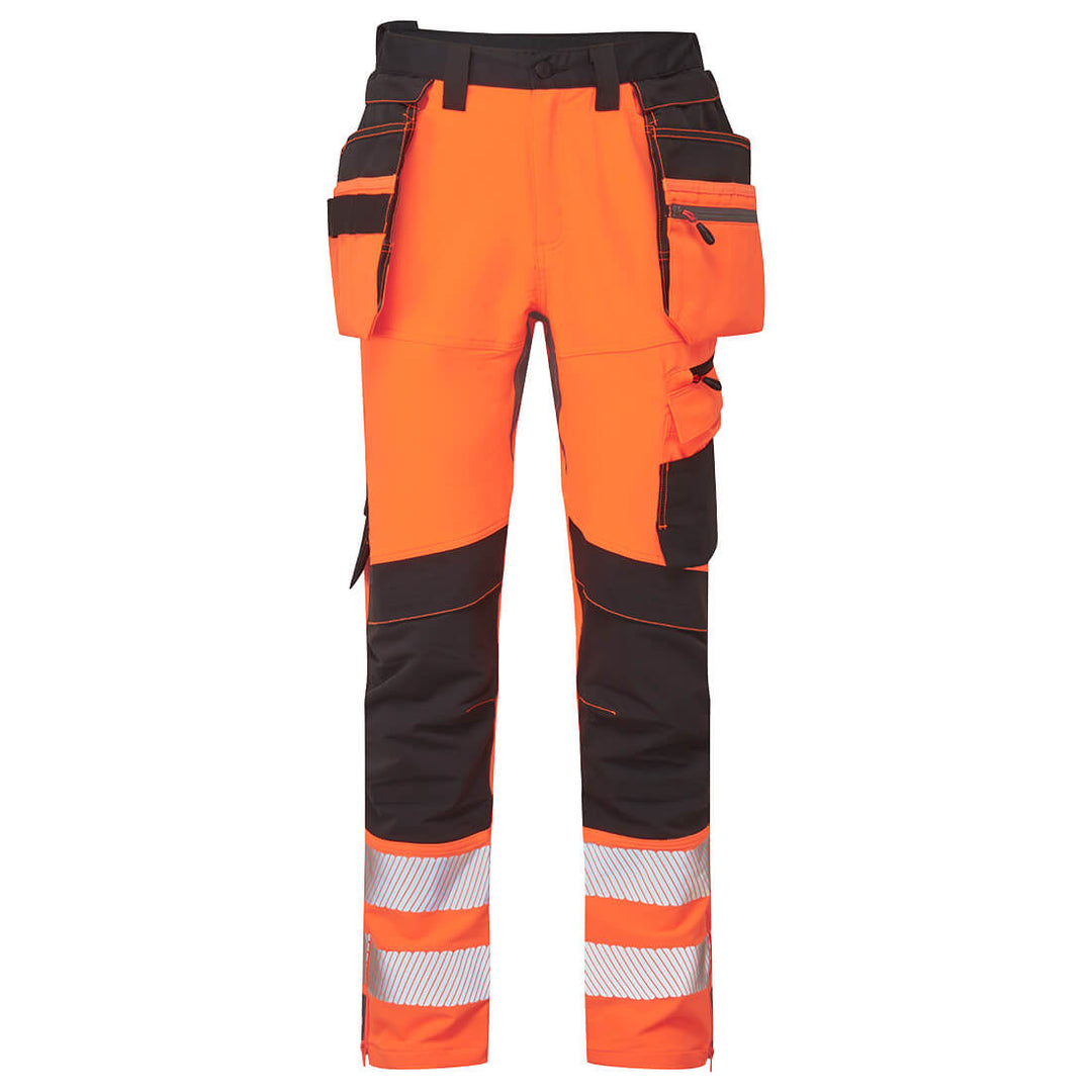 DX4 Hi-Vis Detachable Holster Pocket Craft Trousers - Portocaliu/Negru