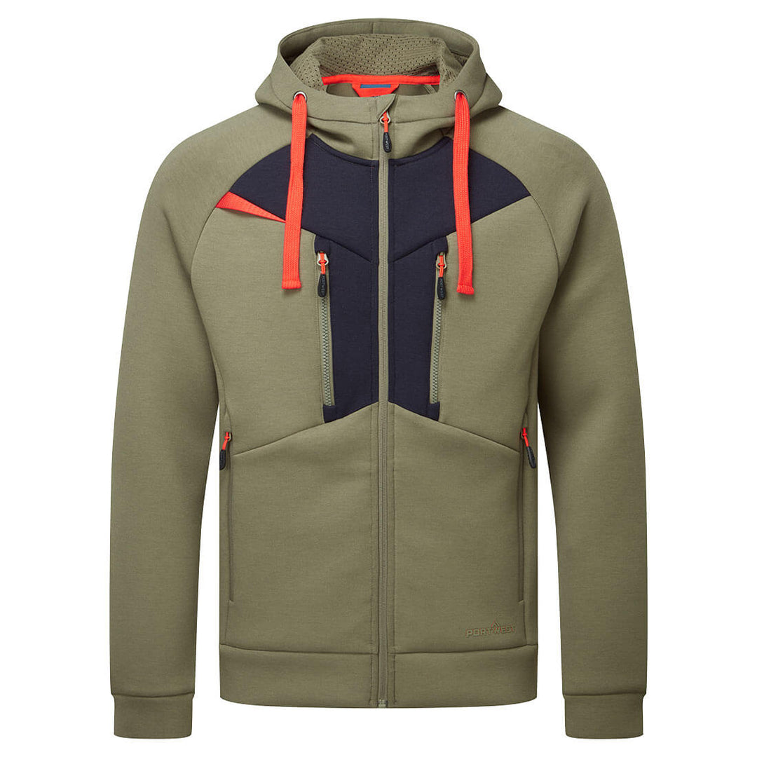 Hanorac cu fermoar gama DX4 - Verde lichen