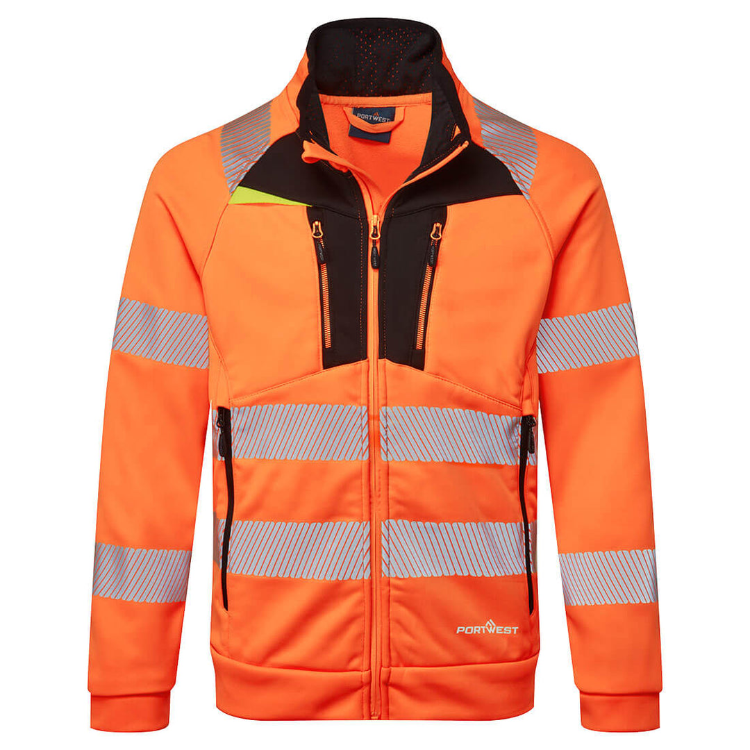 DX4 Hi-Vis Funnel Pulover cu fermoar - Portocaliu/Negru