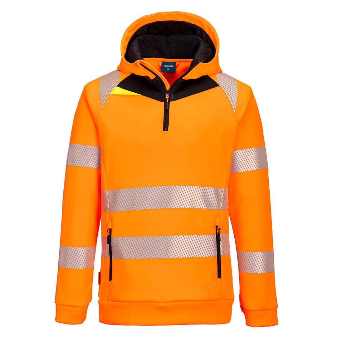 DX4 Hi-Vis 1/4 Zip Hanorac - Portocaliu/Negru
