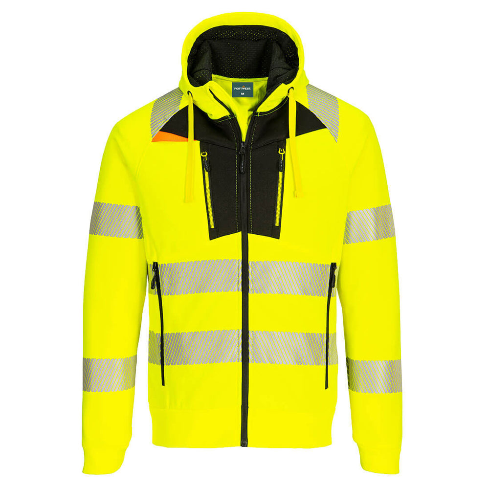 Hanorac cu fermoar PW3 Hi-Vis - Galben/Negru