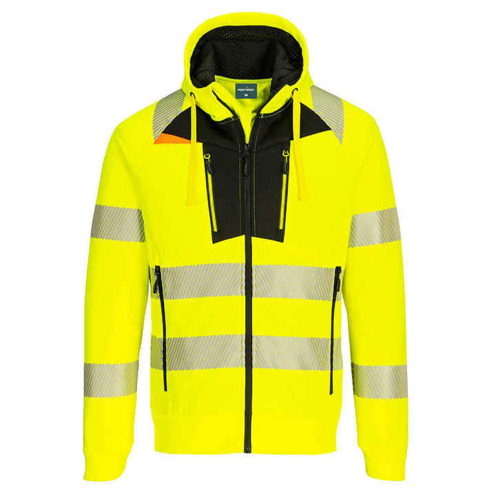 Hanorac cu fermoar PW3 Hi-Vis - Galben/Negru