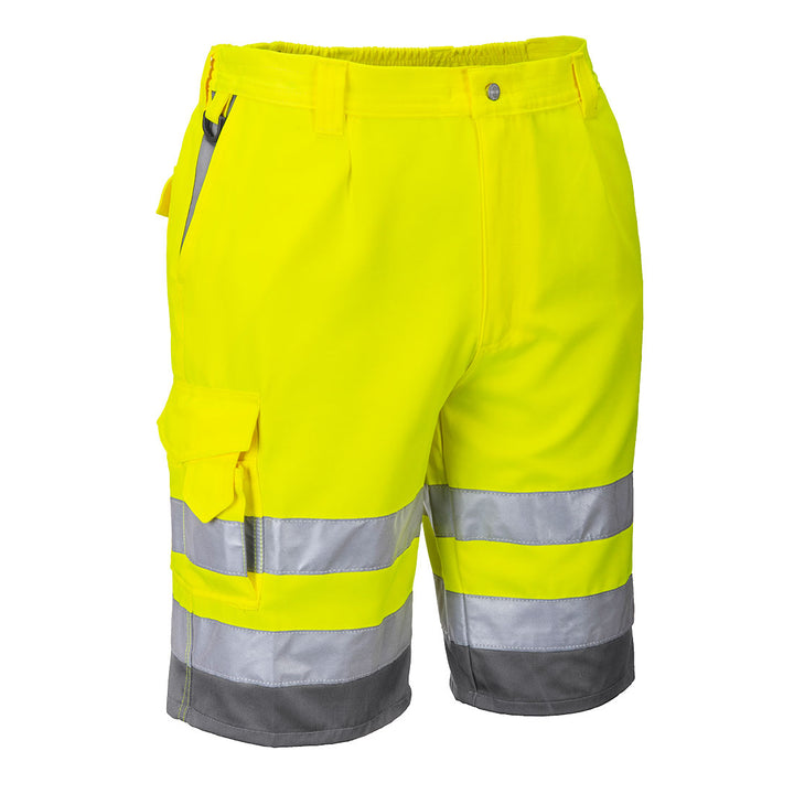 Pantaloni scurți Hi-Vis Contrast - Galben/Gri
