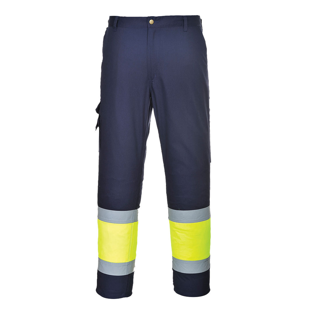 Pantaloni de service Hi-Vis Contrast clasa 1 - Galben/Navy