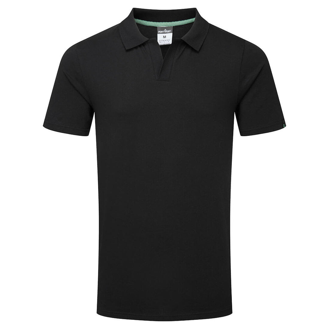 Tricou Polo din bumbac organic reciclabil - Negru
