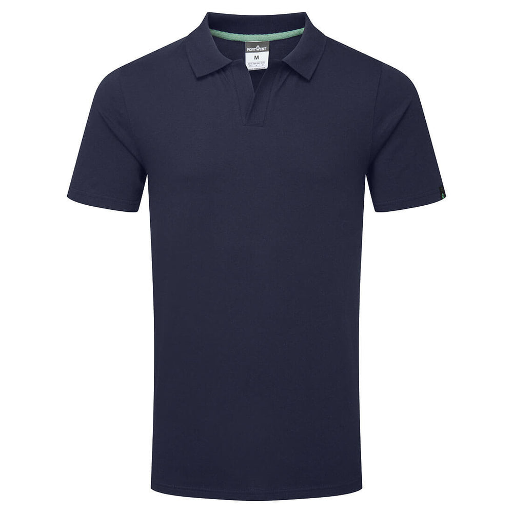 Tricou Polo din bumbac organic reciclabil - Navy