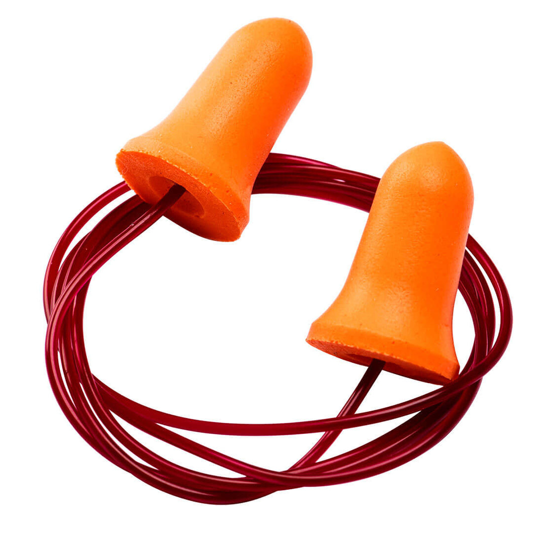 Dopuri de urechi cu fir din spumă PU Bell Comfort (200 perechi) - Portocaliu