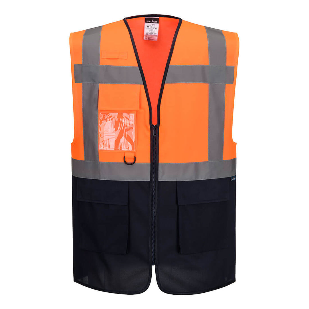 ES1 Essential Contrast Vest - Portocaliu/Navy