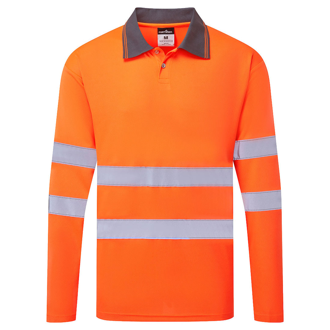 ES1 Essential HV PoloShirt L/S - Portocaliu