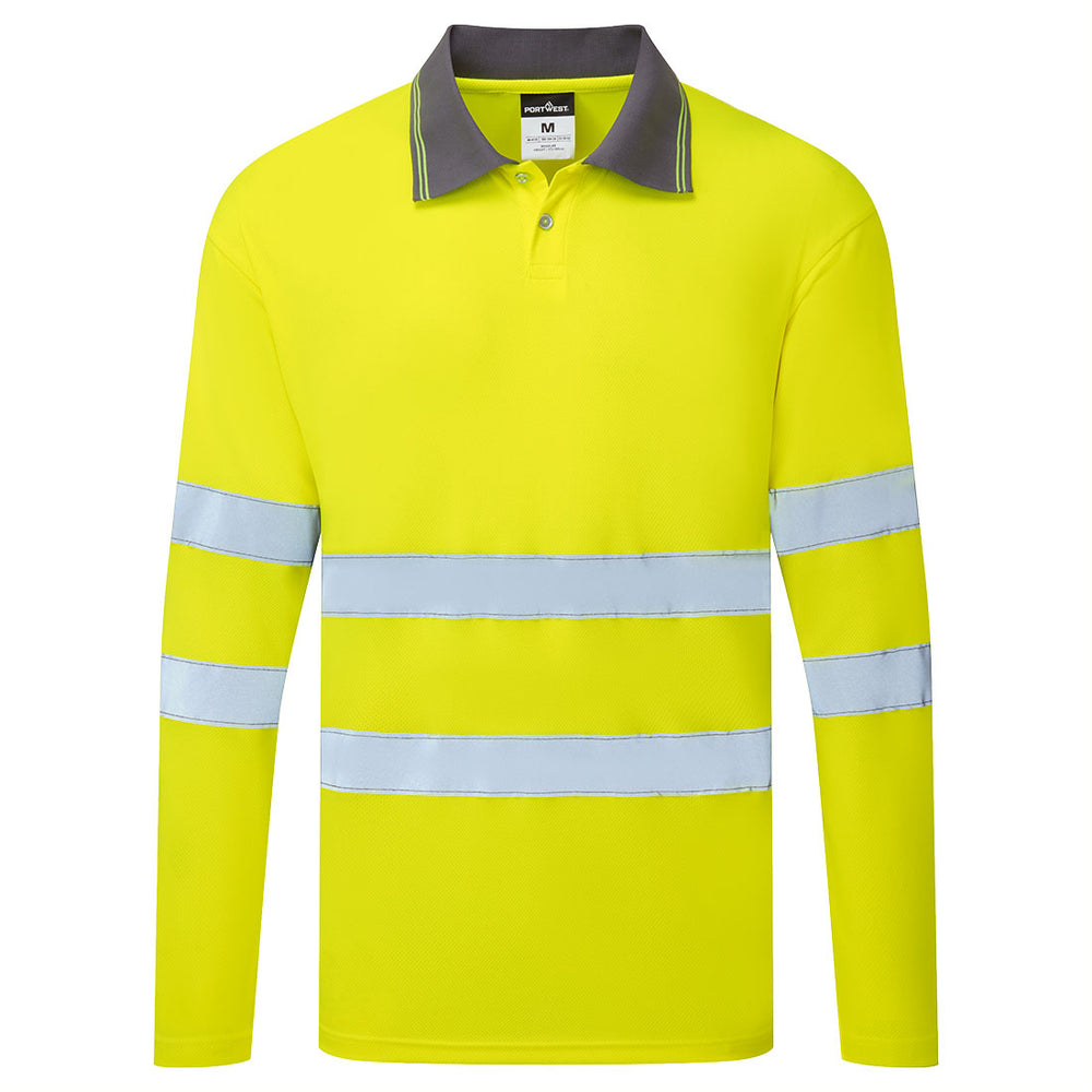 ES1 Essential HV PoloShirt L/S - Galben