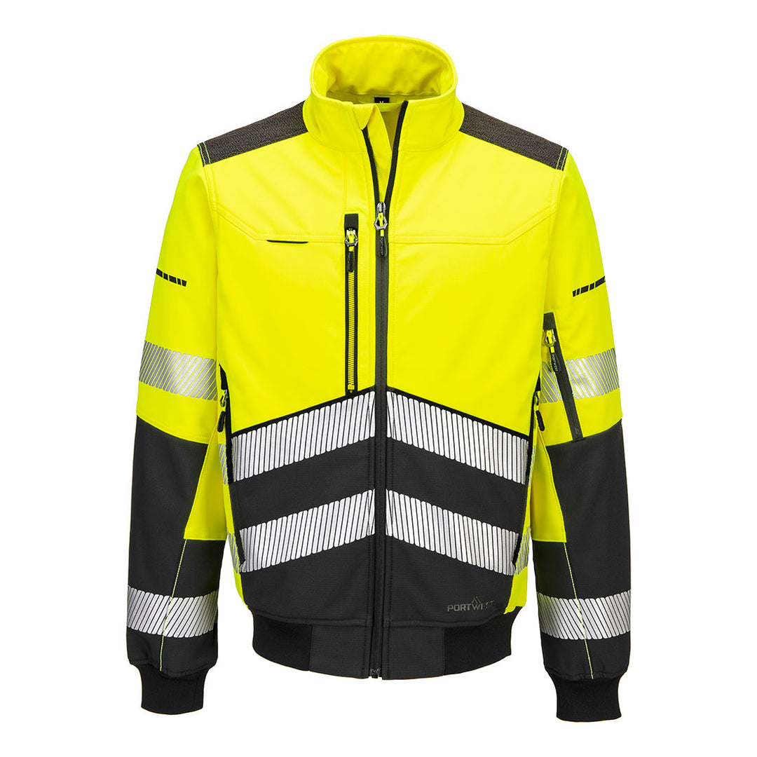 EV4 Hi-Vis Softshell Bomber( 3L) - Galben/Negru