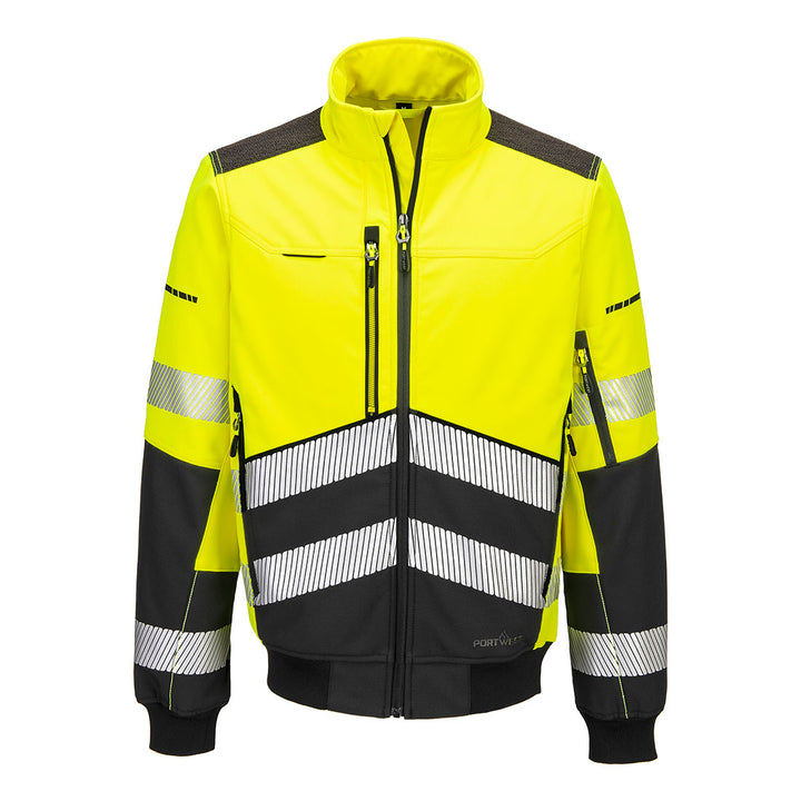 EV4 Hi-Vis Softshell Bomber( 3L) - Galben/Negru