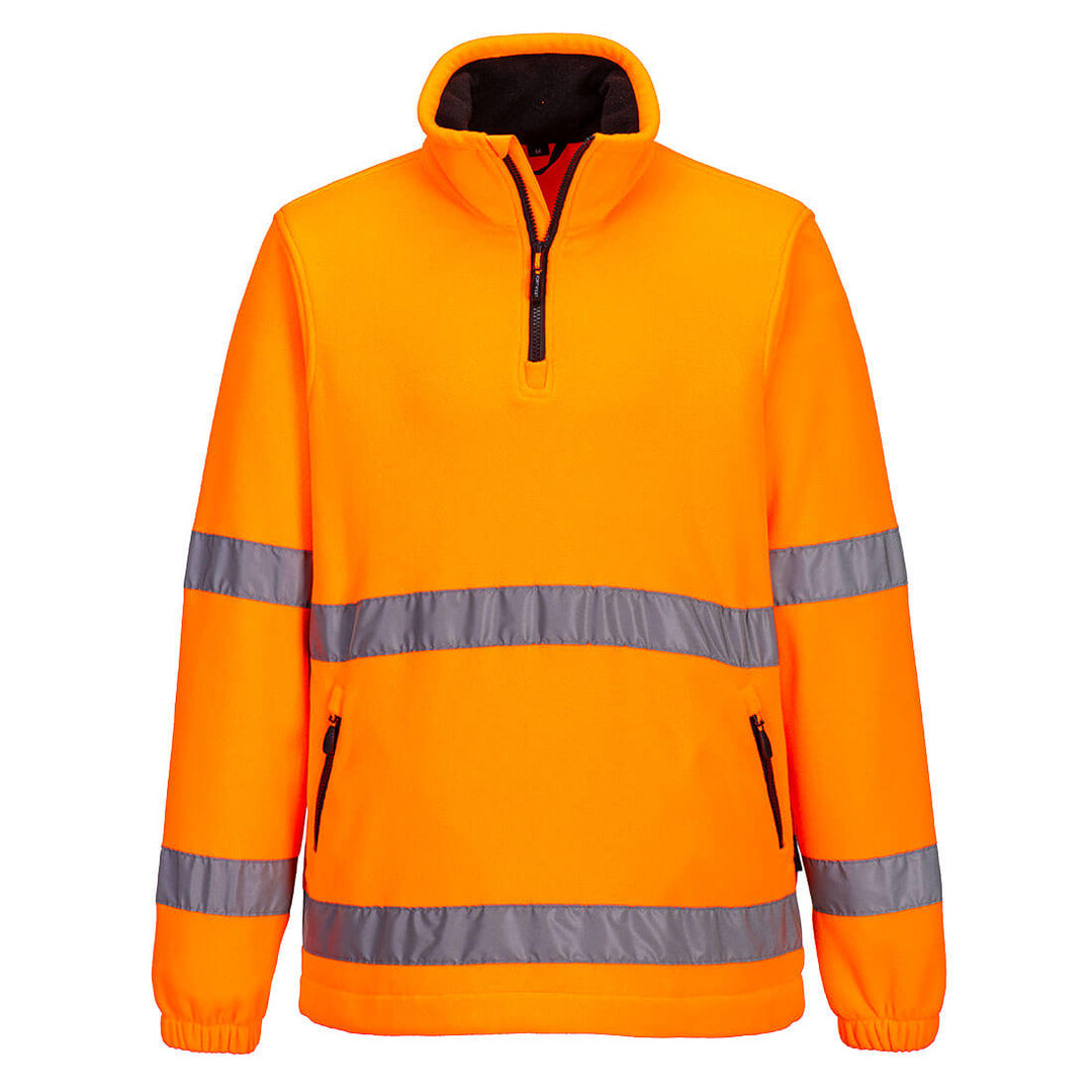 Hi-Vis 1/2 Zip Fleece - Portocaliu