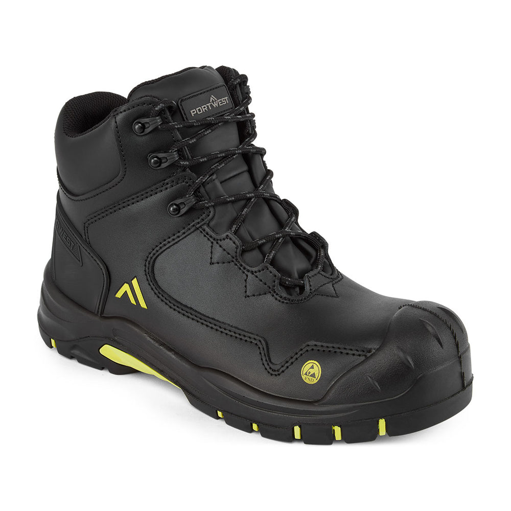 Apex Composite Mid Boot S3S ESD HRO SR SC FO - Negru/Galben