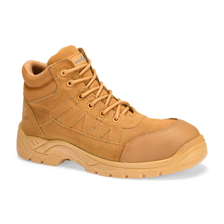 Ghete compozit Textil Suede  S1 SR FO - Alb