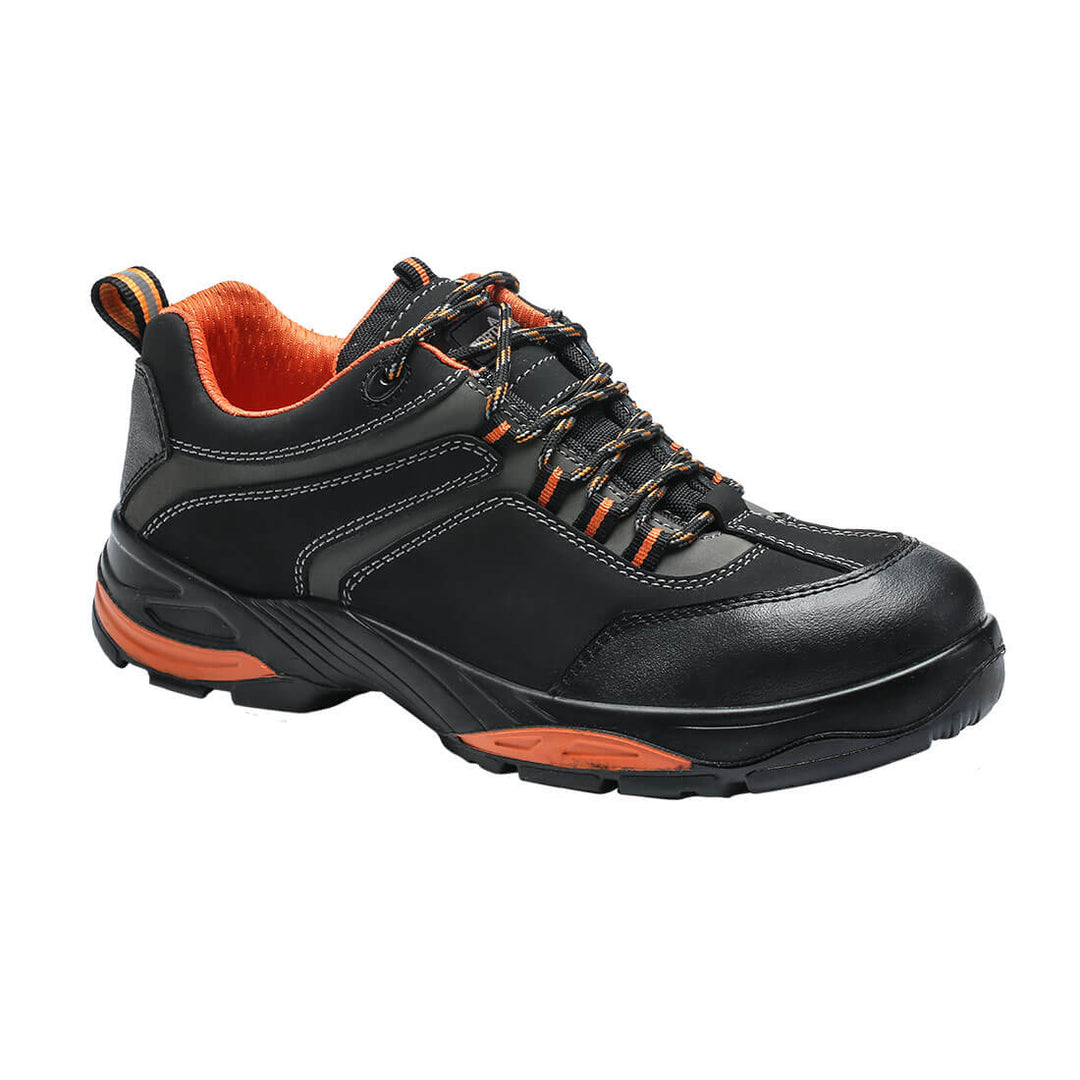 Pantof compozit , din piele nubuk , S3S HRO FO SR - Negru