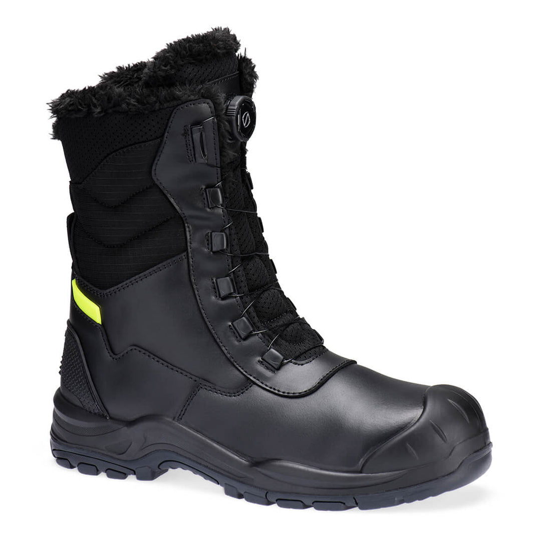 Oțel Piele Iarna Înaltă Boot S3L SC HRO CI SR - Negru