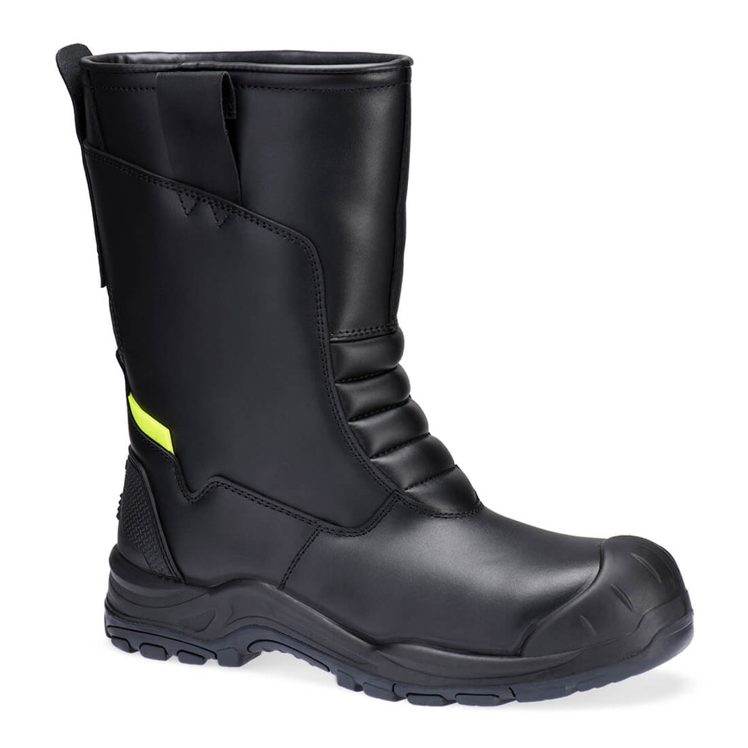 Oțel Piele Iarna Înaltă Boot S3L SC HRO CI SR - Negru