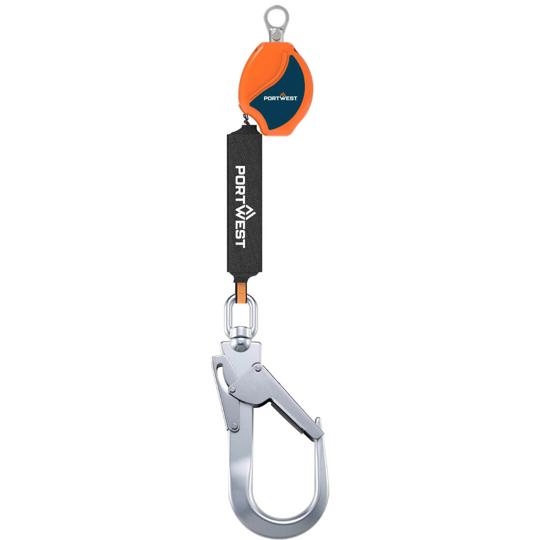 2m Self Retract Lifeline 140kg - Portocaliu/Negru