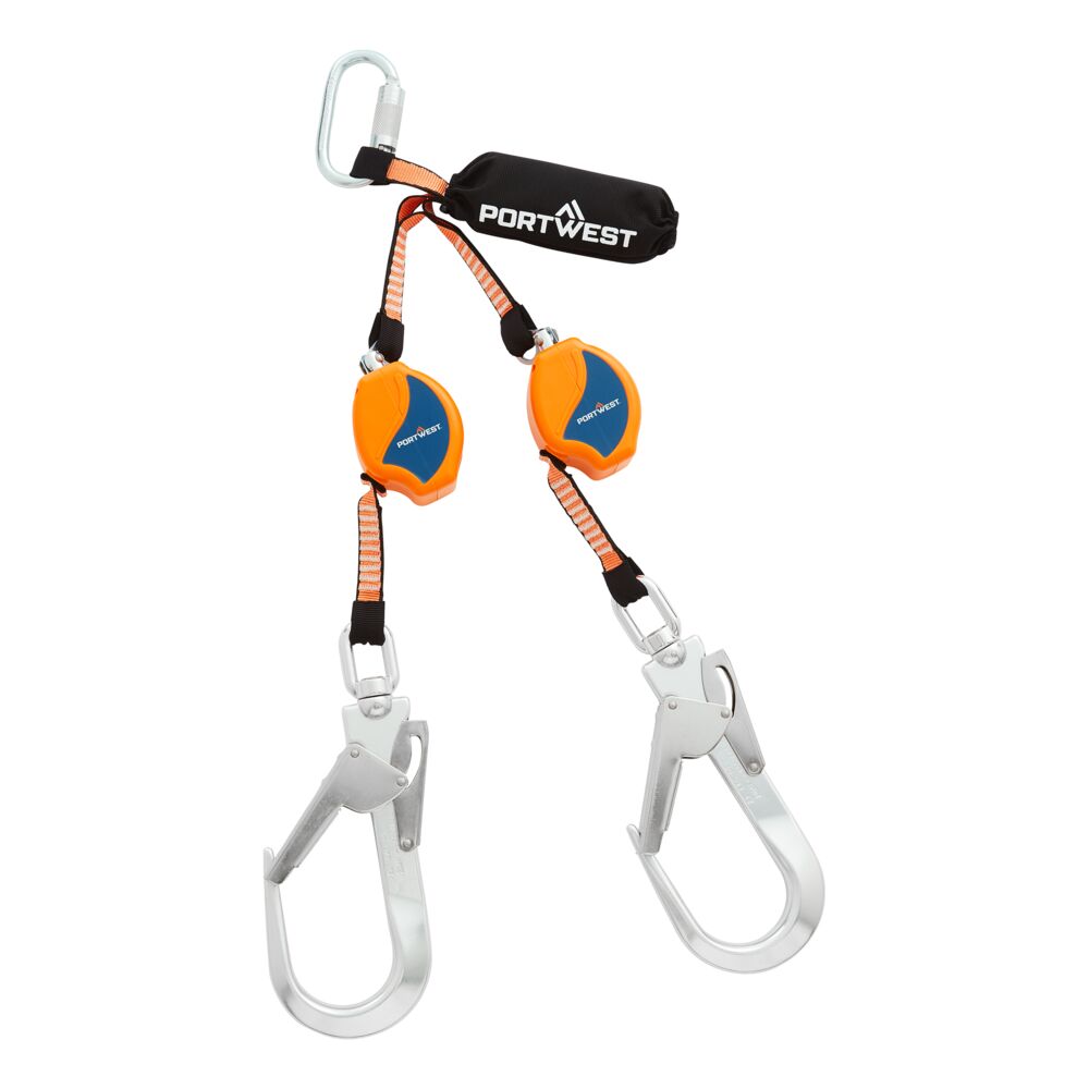 2.5m Self Retract Lifeline 140 - Negru/Portocaliu