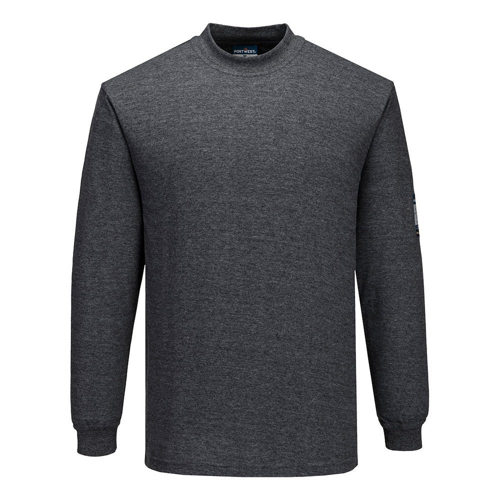 FR Modaflame Hi-Vis Tricou anti static cu maneca lunga - Gri