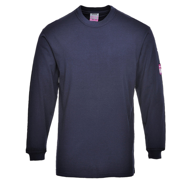 FR Modaflame Hi-Vis Tricou anti static cu maneca lunga - Navy