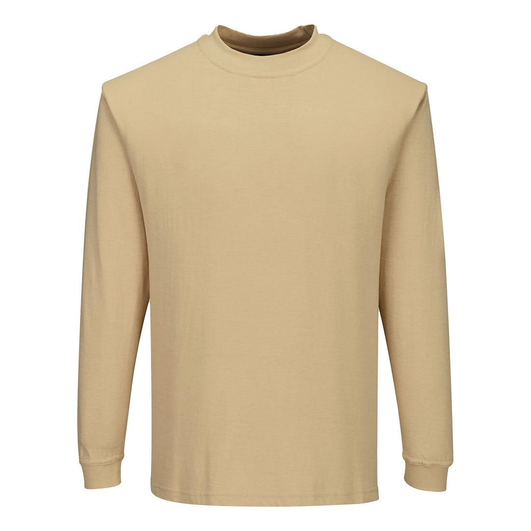 FR Modaflame Hi-Vis Tricou anti static cu maneca lunga - Tan