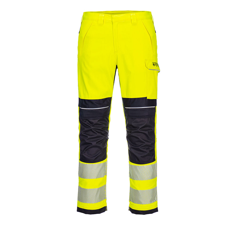 PW3 FR Modaflame Hi-Vis Work Trousers - Galben/Navy