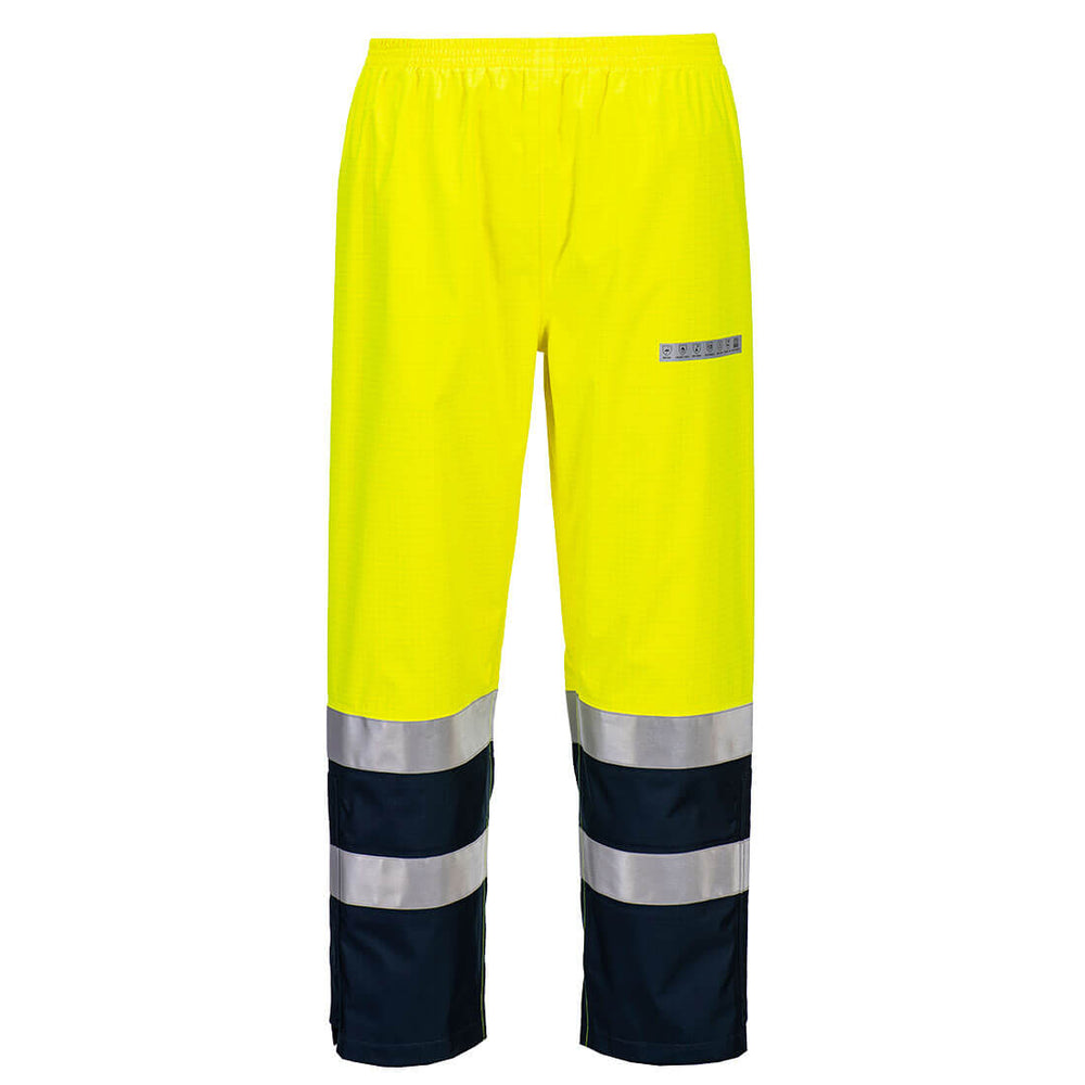 Pantaloni Bizflame Rain+ Hi-Vis Light Arc - Galben/Navy