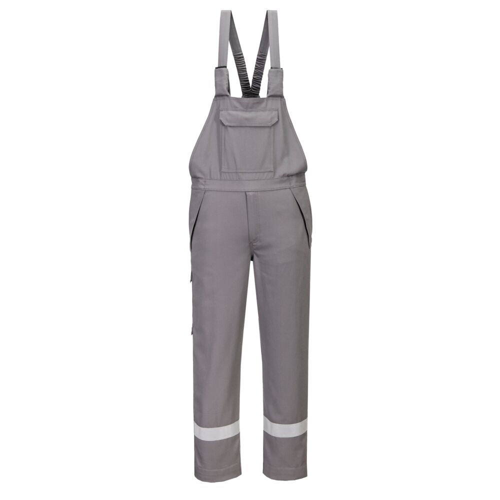 Pantaloni cu pieptar Bizflame Work+ FR - Gri