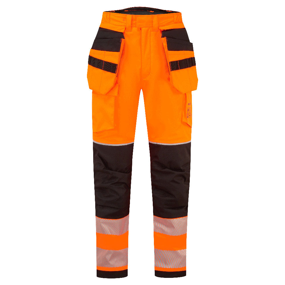 PW3 FR Modaflame Rain+ Hi-Vis Pantaloni de iarnă cu husă - Portocaliu/Negru