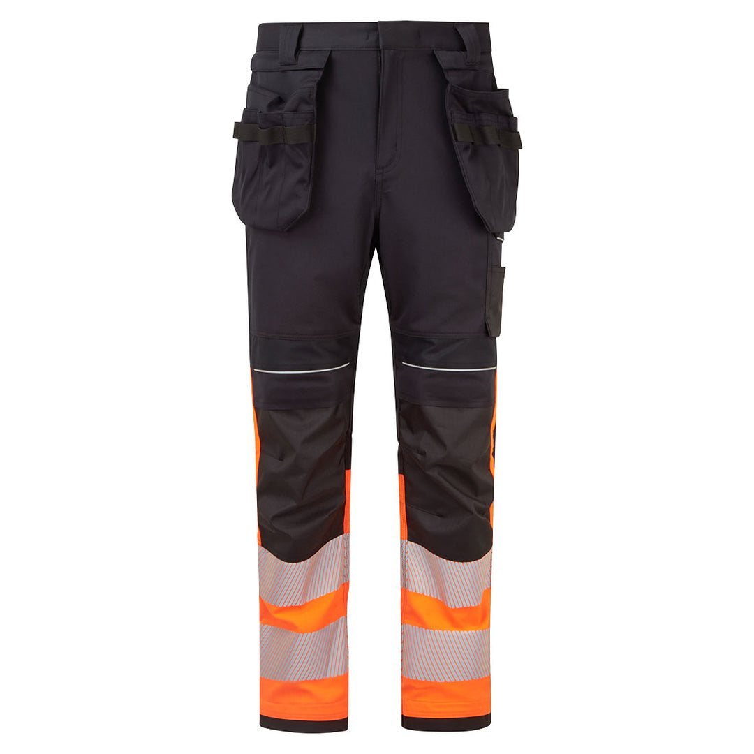 PW3 Modaflame Pantaloni de lucru Hi-Vis clasa 1 FR - Portocaliu/Negru