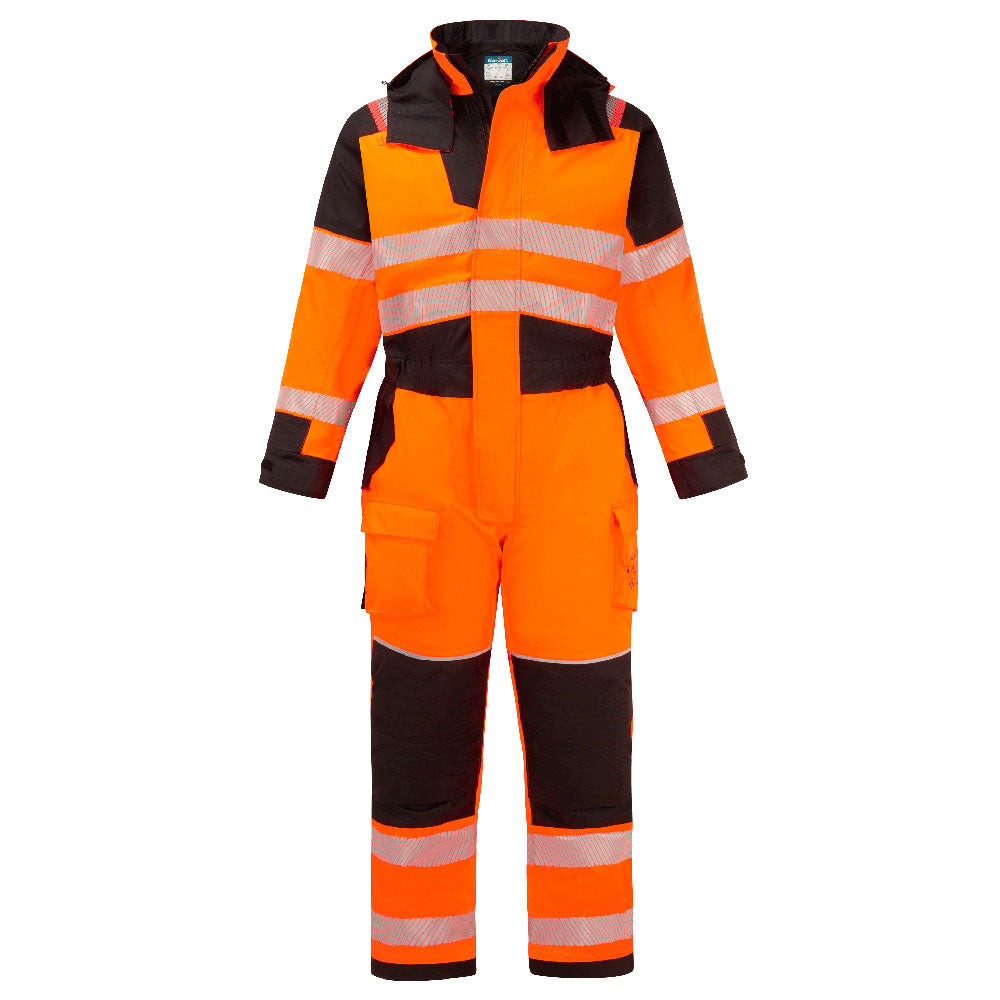 PW3 Modaflame Rain+ Salopetă de iarnă Hi-Vis Multi-Norm FR - Portocaliu/Negru
