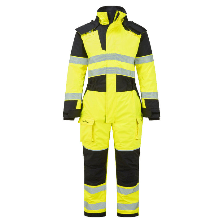 PW3 Modaflame Rain+ Salopetă de iarnă Hi-Vis Multi-Norm FR - Galben/Negru