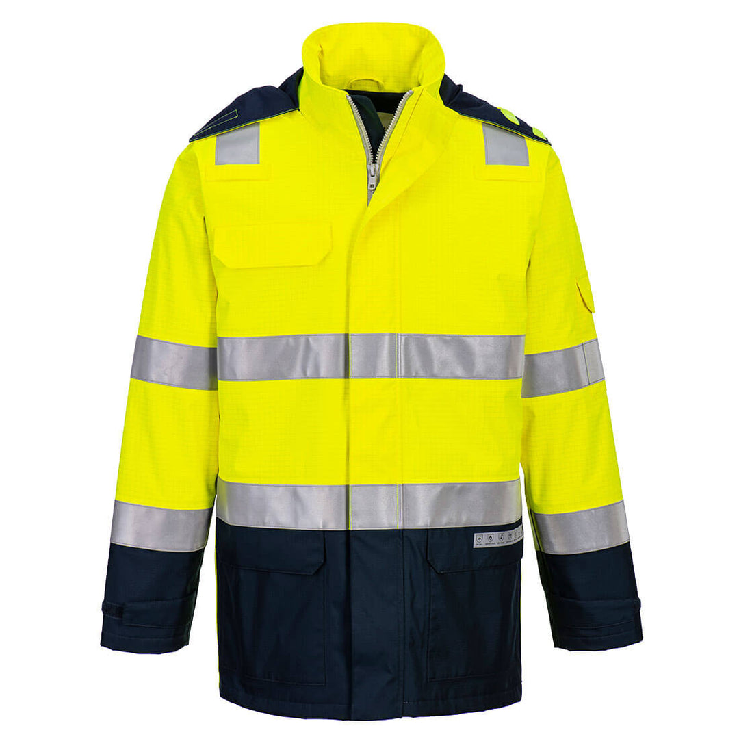 Bizflame Rain+ Hi-Vis Light Arc Jacket - Galben/Navy