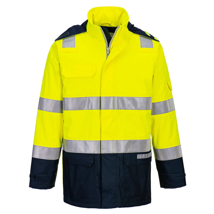 Bizflame Rain+ Hi-Vis Light Arc Jacket - Galben/Navy