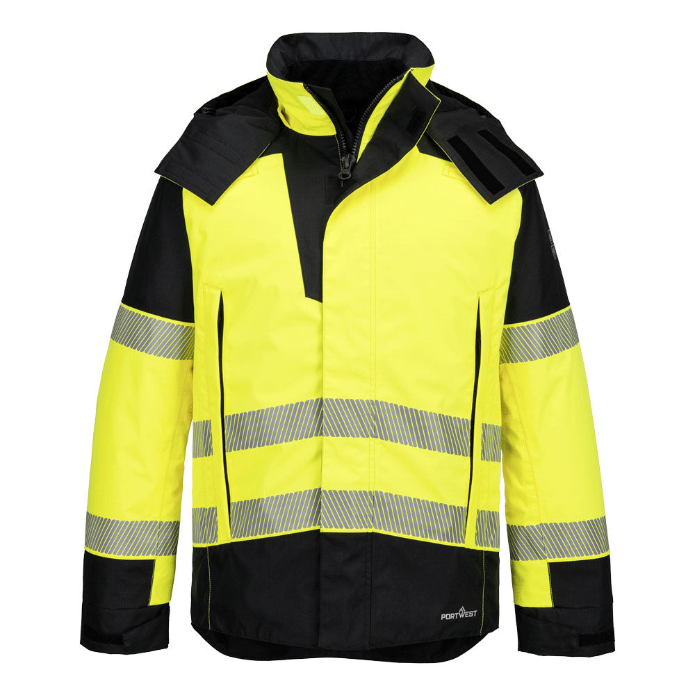 PW3 FR Modaflame Rain+ Hi-Vis Jacheta de iarna - Galben/Negru