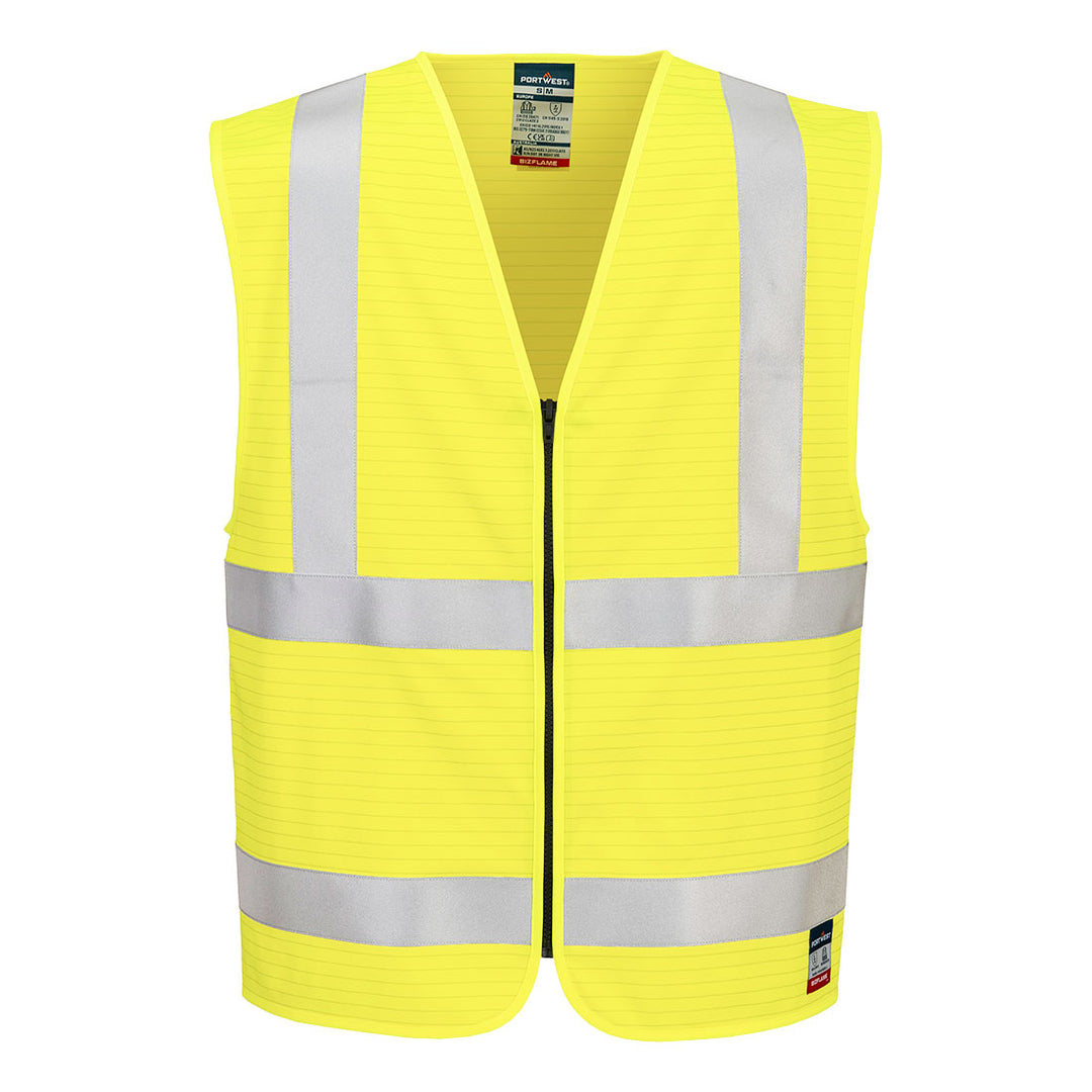 Vestă cu fermoar Bizflame Hi-Vis FR - Galben