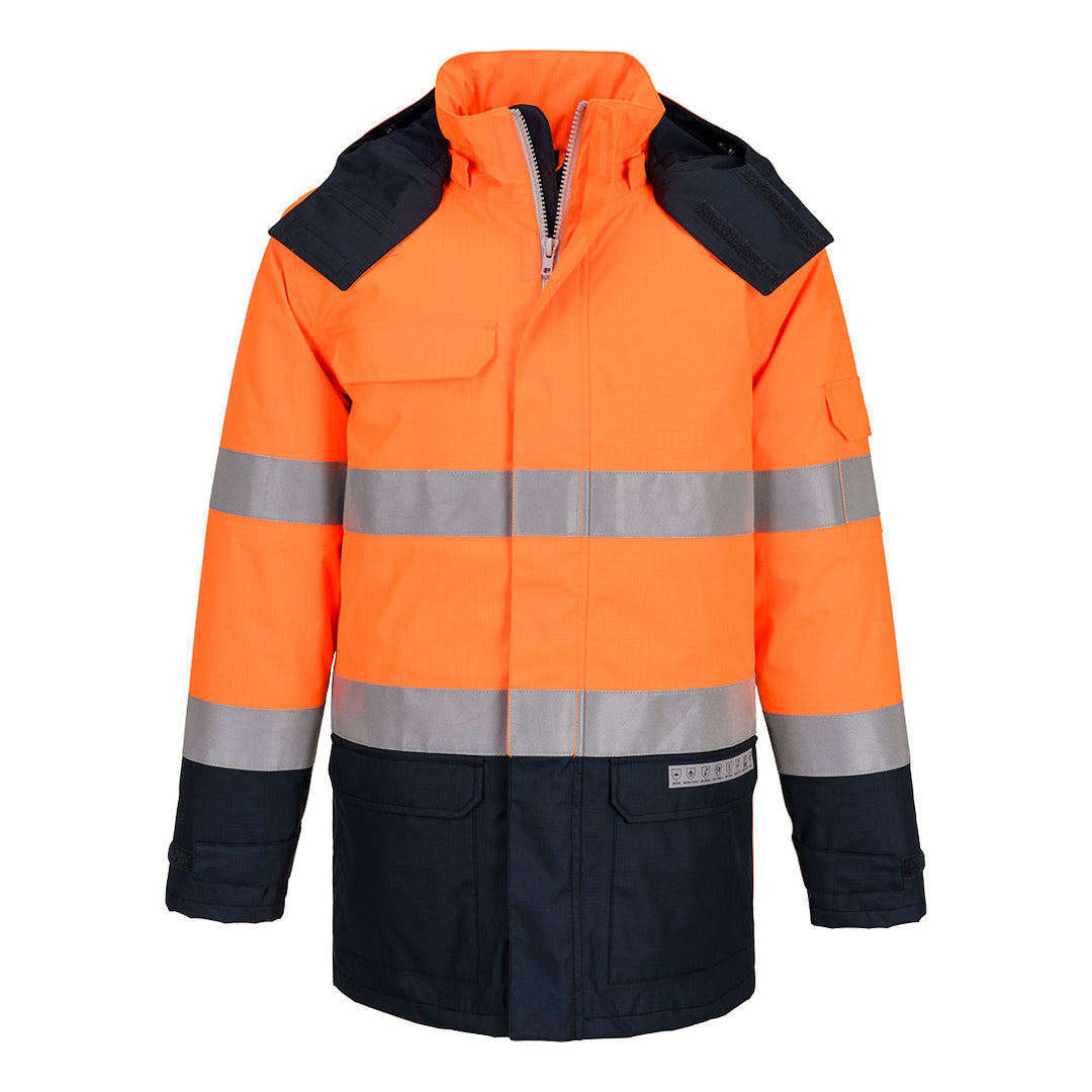 Pantaloni de iarnă Bizflame Rain+ Hi-Vis Multi-Norm Contrast FR - Portocaliu/Navy