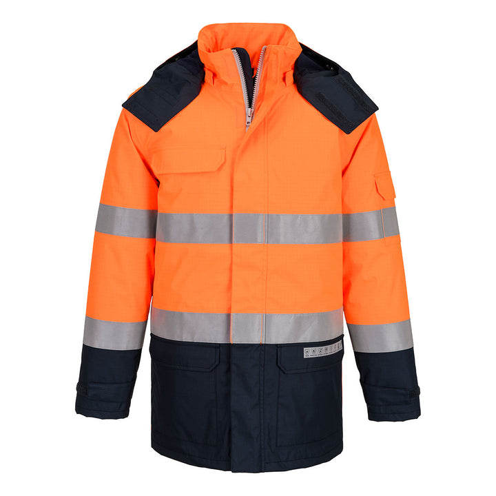 Pantaloni de iarnă Bizflame Rain+ Hi-Vis Multi-Norm Contrast FR - Portocaliu/Navy